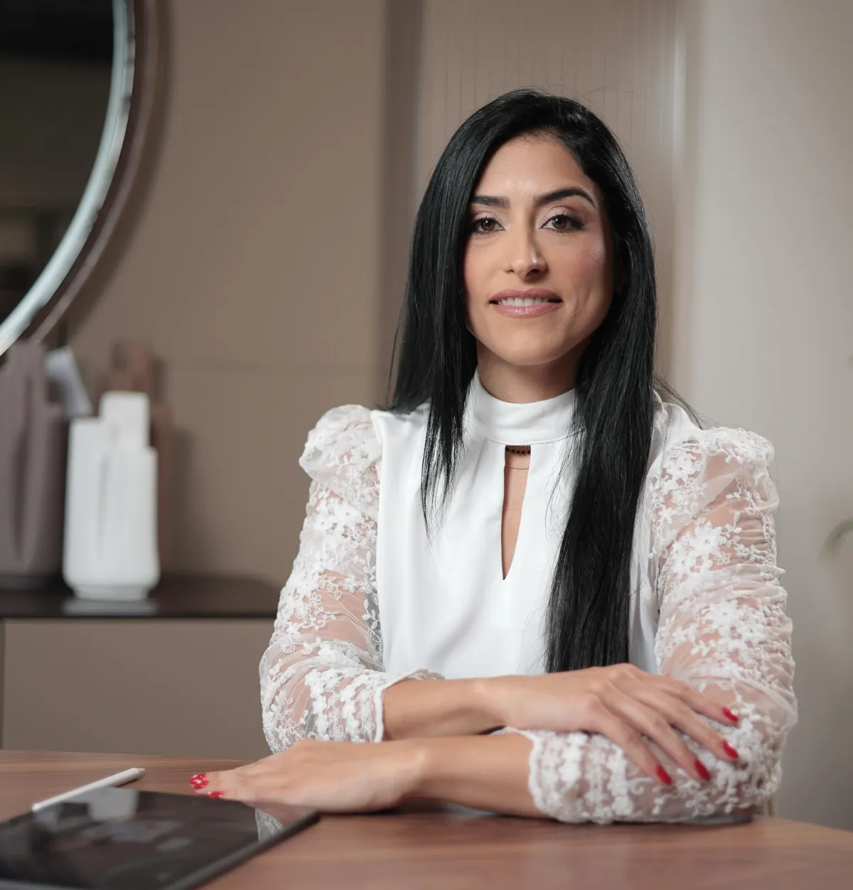 Lais Dias, nutricionista, no consultório em Uberlândia